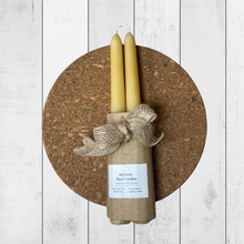 Load image into Gallery viewer, Pair of Hand-Dipped Beeswax Taper Candles – Locally Sourced &amp; Natural
