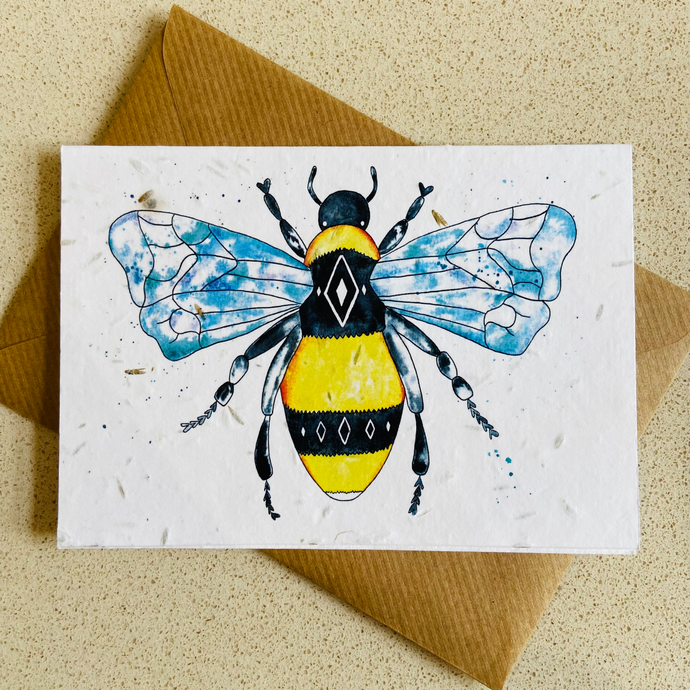 Plantable Card - Geometric Bee - Refill Mill