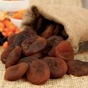 Hessian sack containing natural unsulphured dried apricots