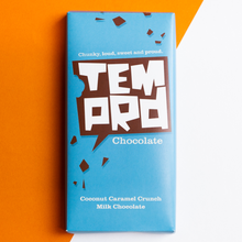 Load image into Gallery viewer, Artisan Chunky Chocolate Bar - Milk Chocolate Coconut Caramel Crunch
